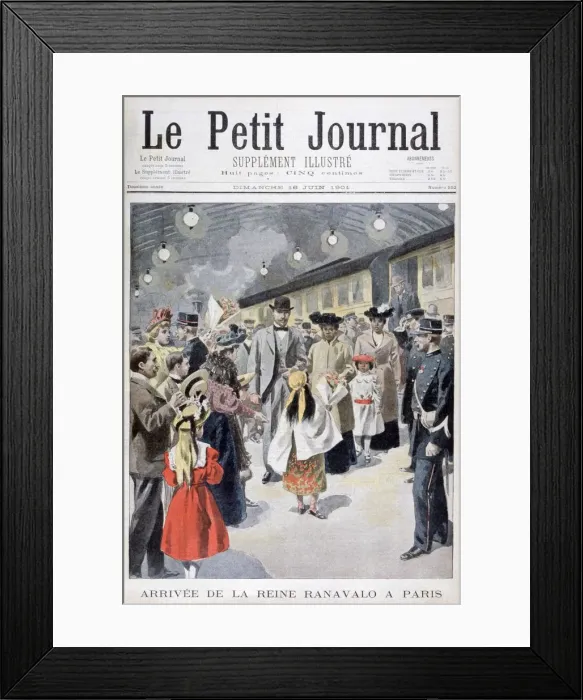 Framed Print : The Queen of Madagascar Ranavalo arrives in Paris, 1901 Framed Print : The Queen of Madagascar Ranavalo arrives in Paris, 1901
