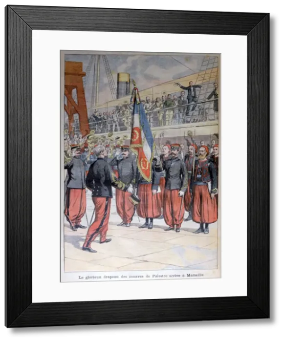 Framed Print : The glorious flag of the zouaves of Palestro arrives in Marseilles, 1903 Framed Print : The glorious flag of the zouaves of Palestro arrives in Marseilles, 1903