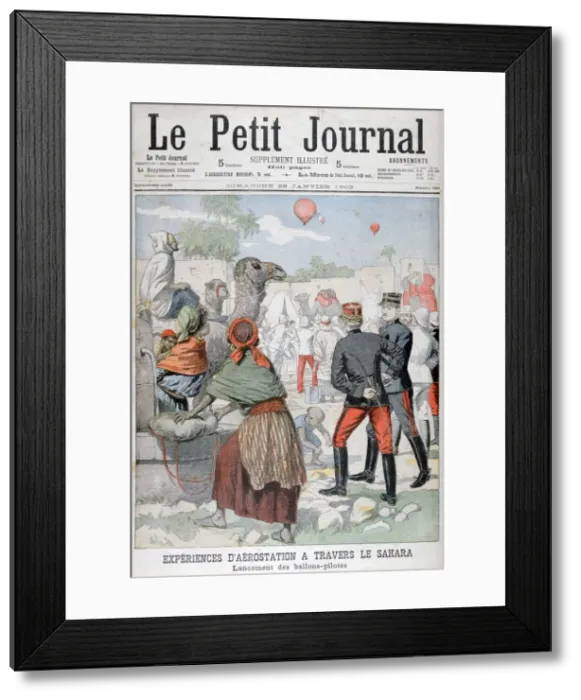 Framed Print : Hot air baloons crossing the Sahara desert, 1903 Framed Print : Hot air baloons crossing the Sahara desert, 1903