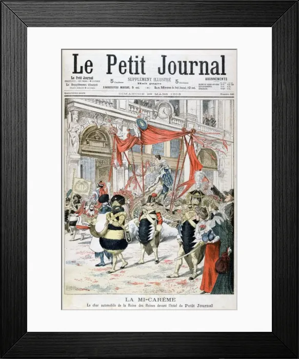 Framed Print : Mid-Lent carnival float of the queen of the queens, 1903