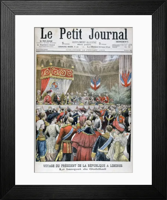 Framed Print : A banquet for the visiting French president, Guildhall, London, 1903 Framed Print : A banquet for the visiting French president, Guildhall, London, 1903