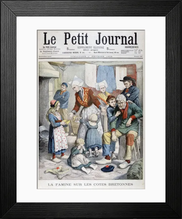 Framed Print : The famine of the Breton fishermen, 1903 Framed Print : The famine of the Breton fishermen, 1903