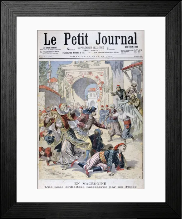 Framed Print : Massacre at a Macedonian orthodox wedding by Turks, 1903 Framed Print : Massacre at a Macedonian orthodox wedding by Turks, 1903