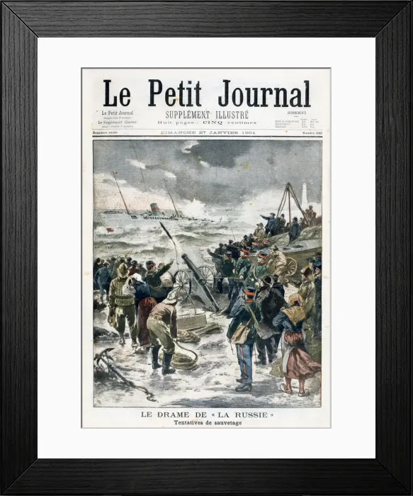 Framed Print : Attempts at Rescue, 1901 Framed Print : Attempts at Rescue, 1901