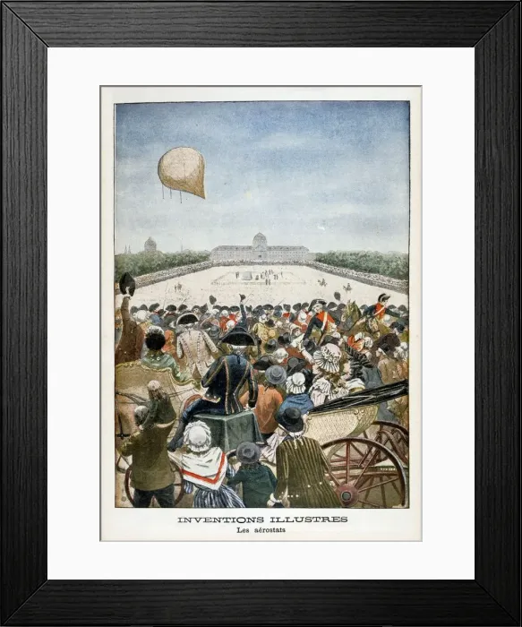 Framed Print : Departure of a balloon from Paris on 27th June 1783, (1901) Framed Print : Departure of a balloon from Paris on 27th June 1783, (1901)