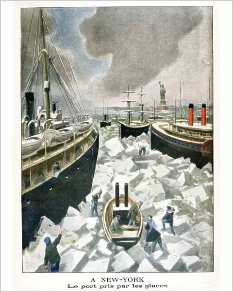 At New York, The port taken by the ice, 1901