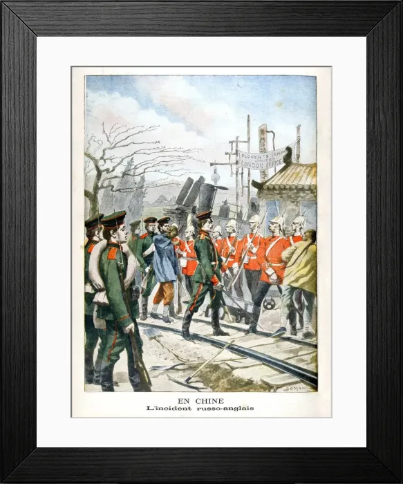 Framed Print : In China, Incident between Russians and English, 1901 Framed Print : In China, Incident between Russians and English, 1901