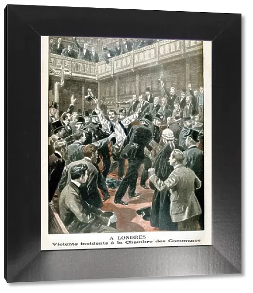 In London, Violent incident in the Chamber of Commons, 1901