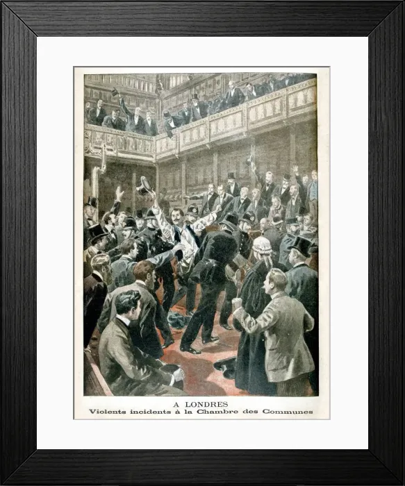 Framed Print : In London, Violent incident in the Chamber of Commons, 1901 Framed Print : In London, Violent incident in the Chamber of Commons, 1901
