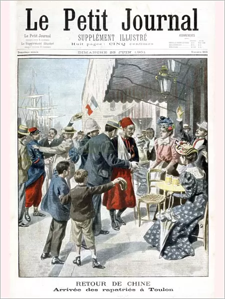 Return from China, Arrival of repatriate, Toulon, 1901