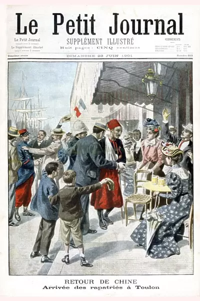 Return from China, Arrival of repatriate, Toulon, 1901