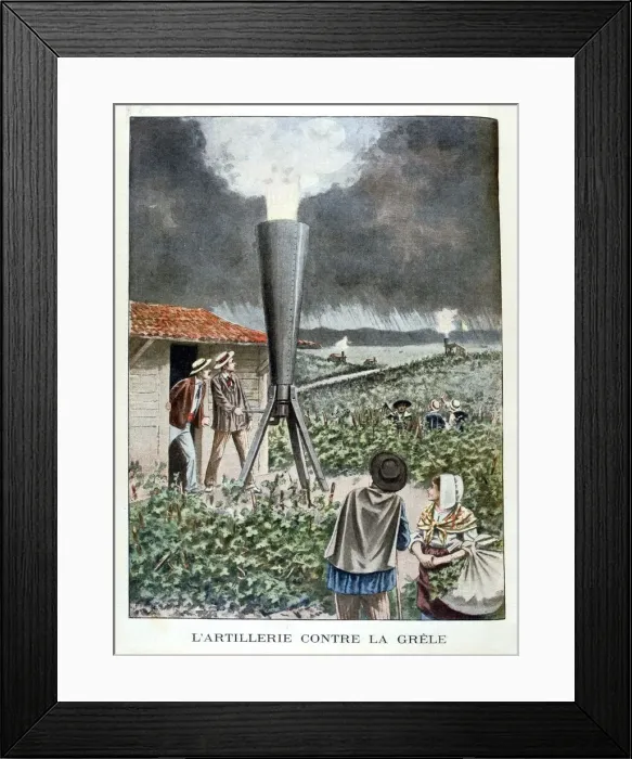 Framed Print : Artillery against the Hailstorm, 1901 Framed Print : Artillery against the Hailstorm, 1901