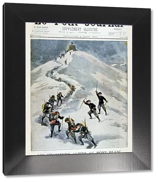 Alpine hunters on Mont Blanc, 1901