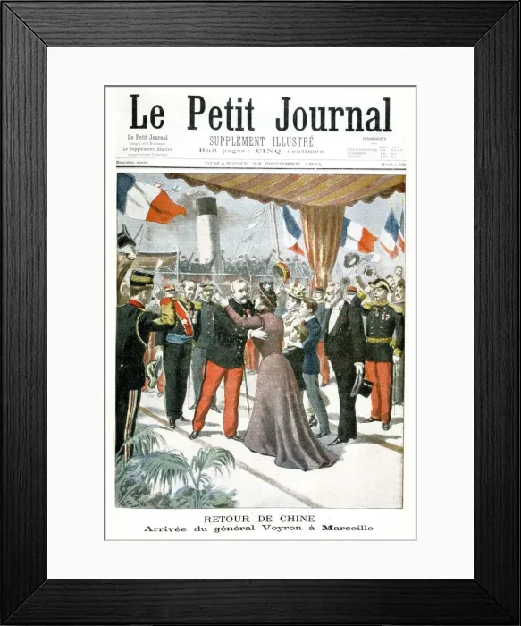 Framed Print : Arrival of General Voyron at Marseilles on his return from China, 1901 Framed Print : Arrival of General Voyron at Marseilles on his return from China, 1901