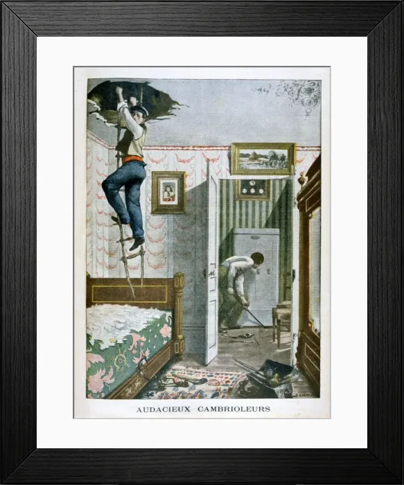 Framed Print : Audacious burglars, 1901 Framed Print : Audacious burglars, 1901