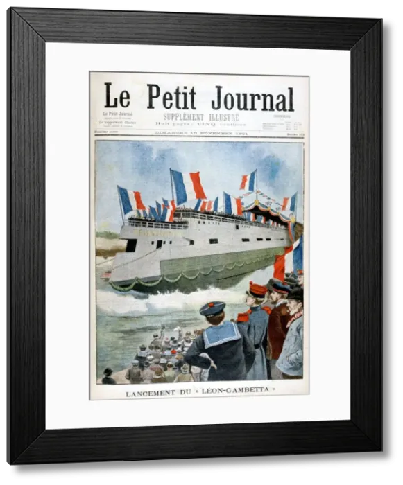 Framed Print : The launching of the armoured cruiser Leon Gambetta, France, 1901 Framed Print : The launching of the armoured cruiser Leon Gambetta, France, 1901