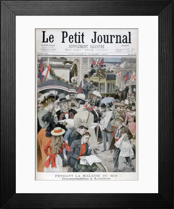 Framed Print : News of king Edwards VIIs illness in London, 1902 Framed Print : News of king Edwards VIIs illness in London, 1902