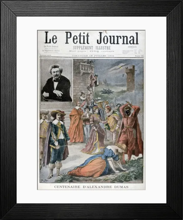 Framed Print : Centenary of the birth of Alexandre Dumas, 1902. Artist: Yrondy Framed Print : Centenary of the birth of Alexandre Dumas, 1902. Artist: Yrondy
