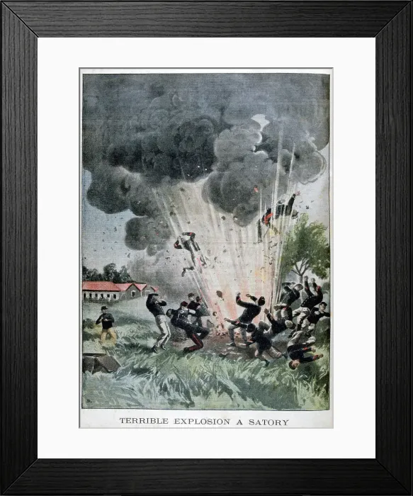 Framed Print : Terrible explosion at Satory, France, 1902 Framed Print : Terrible explosion at Satory, France, 1902