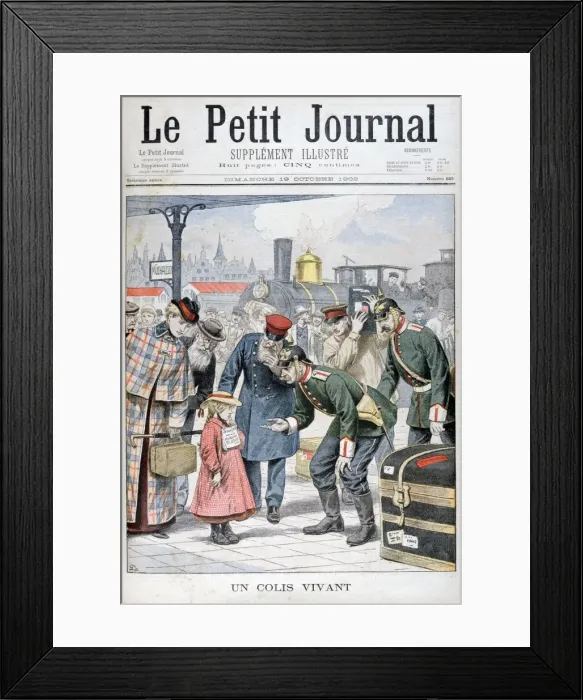 Framed Print : A living parcel, Germany, 1902 Framed Print : A living parcel, Germany, 1902