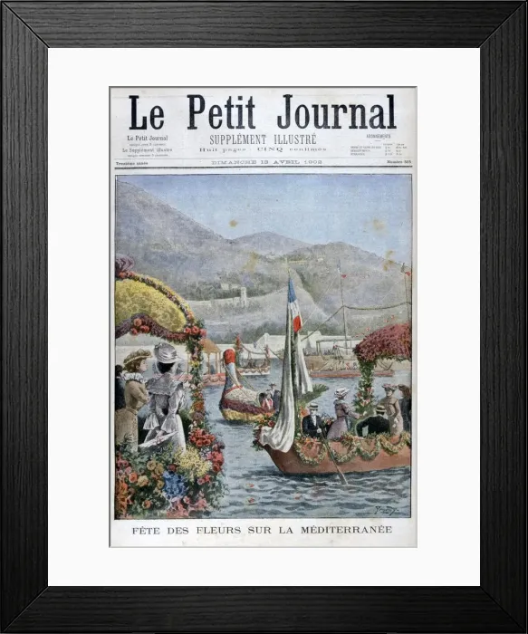 Framed Print : The festival of flowers on the Mediterranean, 1902. Artist: Yrondy Framed Print : The festival of flowers on the Mediterranean, 1902. Artist: Yrondy
