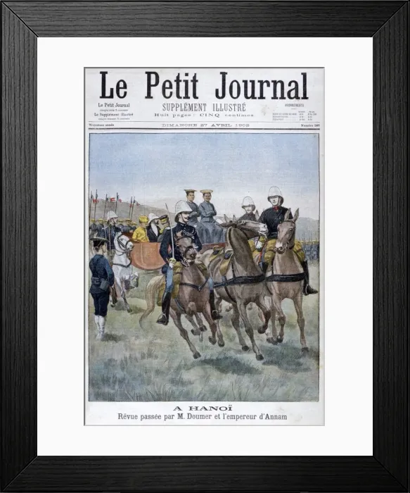 Framed Print : Military review by Paul Doumer and the Emperor of Annam, Hanoi, Indochina, 1902 Framed Print : Military review by Paul Doumer and the Emperor of Annam, Hanoi, Indochina, 1902