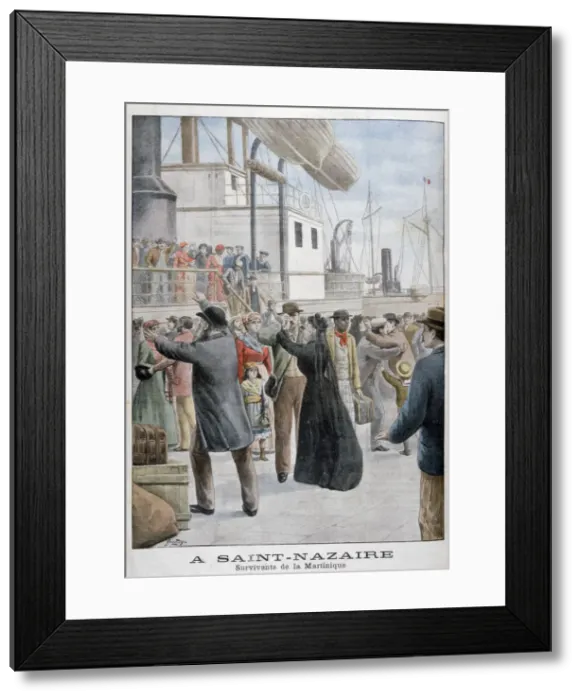 Framed Print : Survivors from the eruption of Mount Pelee on Martinique, Saint-Nazaire, France, 1902. Artist: Yrondy Framed Print : Survivors from the eruption of Mount Pelee on Martinique, Saint-Nazaire, France, 1902. Artist: Yrondy