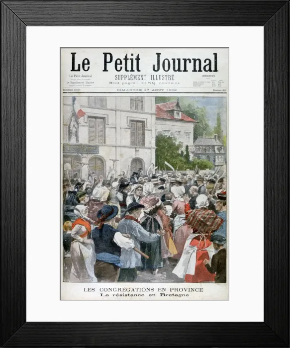 Framed Print : Protest in Brittany, 1902 Framed Print : Protest in Brittany, 1902