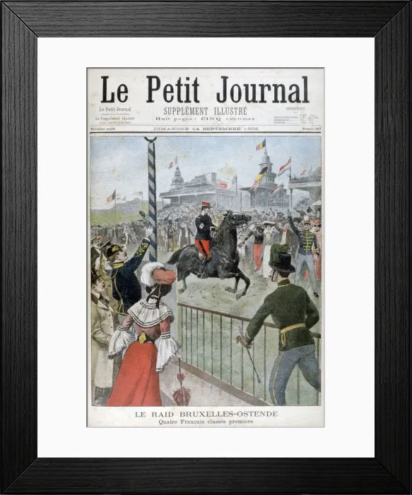 Framed Print : Brussels to Ostend horse race, 1902 Framed Print : Brussels to Ostend horse race, 1902