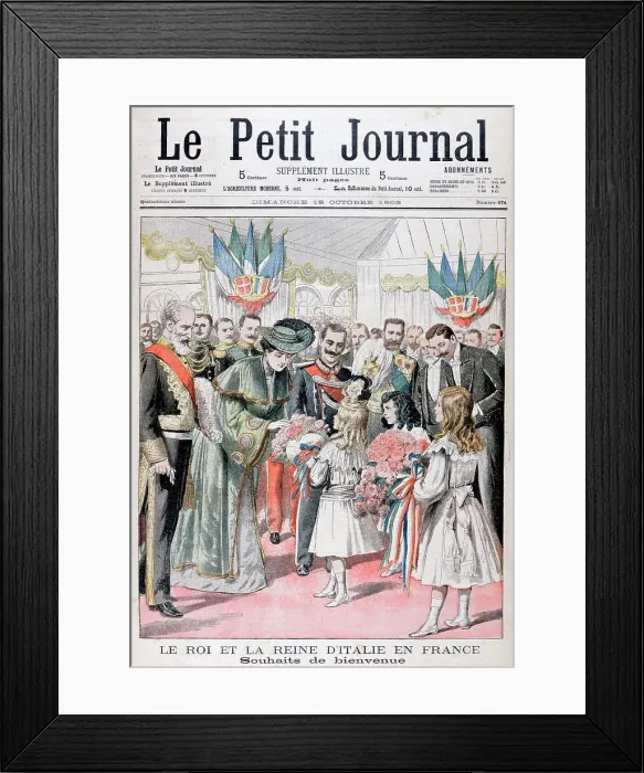 Framed Print : The King and Queen of Italy in France, 1903 Framed Print : The King and Queen of Italy in France, 1903