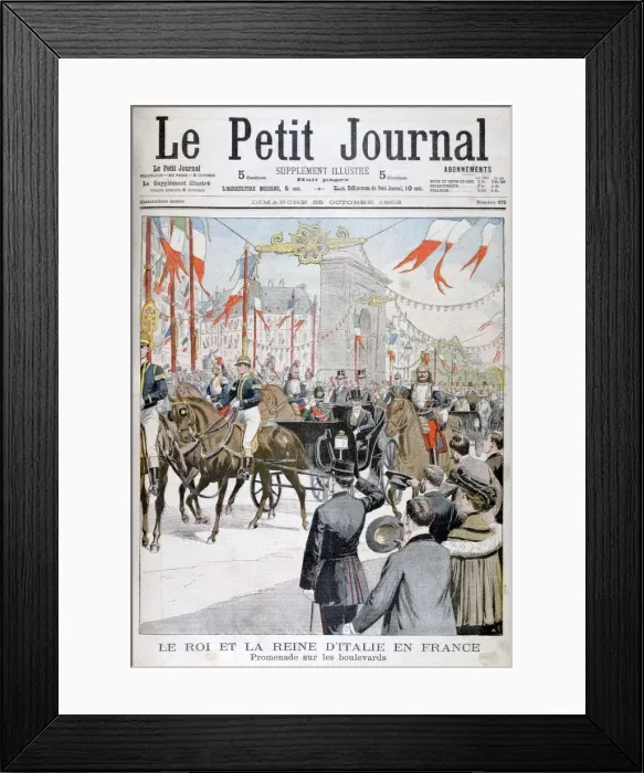 Framed Print : The King and Queen of Italy in France, 1903 Framed Print : The King and Queen of Italy in France, 1903