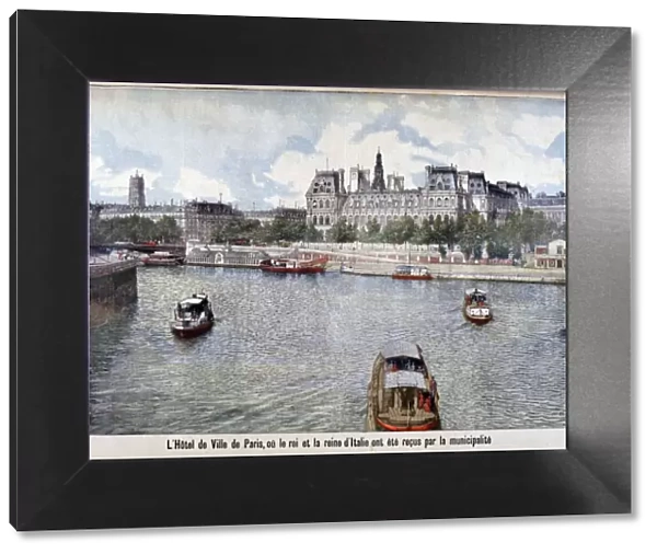 The River Seine and the Hotel de Ville, Paris, 1903
