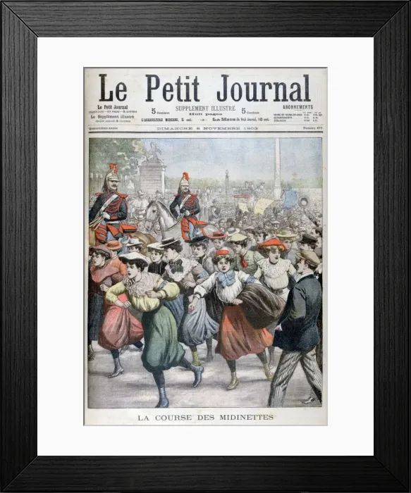 Framed Print : The race of the Midinette, 1903 Framed Print : The race of the Midinette, 1903