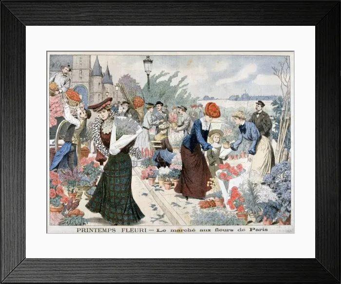 Framed Print : Spring flowers in a market, Paris, 1903 Framed Print : Spring flowers in a market, Paris, 1903
