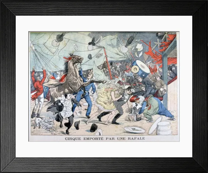 Framed Print : Circus tent blown away, Saint Etienne, France, 1903 Framed Print : Circus tent blown away, Saint Etienne, France, 1903