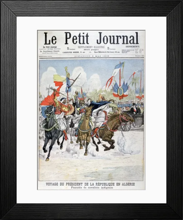 Framed Print : Cavalcade of native troops during the visit of President Loubet to Algeria, 1903 Framed Print : Cavalcade of native troops during the visit of President Loubet to Algeria, 1903