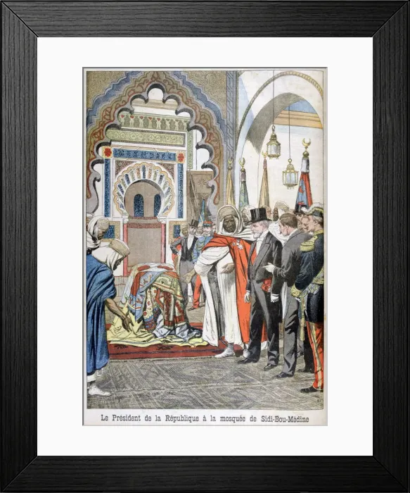 Framed Print : President Loubet visiting the Mosque of Sidi Bou Medine, Tlemcen, Algeria, 1903 Framed Print : President Loubet visiting the Mosque of Sidi Bou Medine, Tlemcen, Algeria, 1903