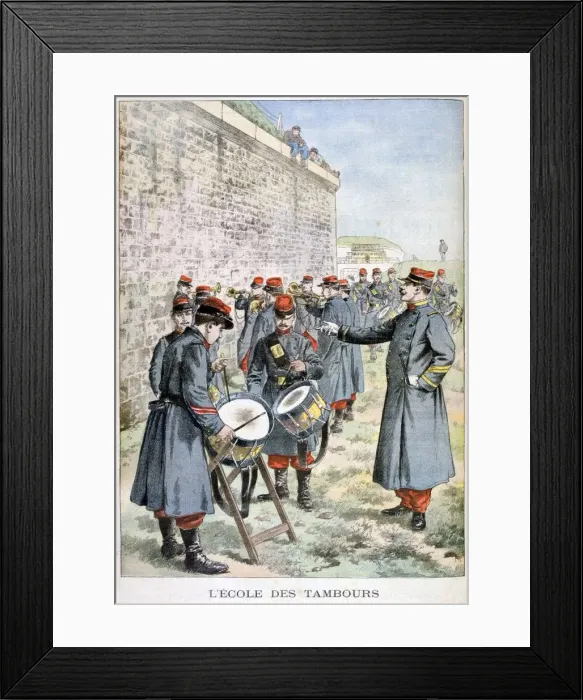 Framed Print : French army drum school, 1903 Framed Print : French army drum school, 1903