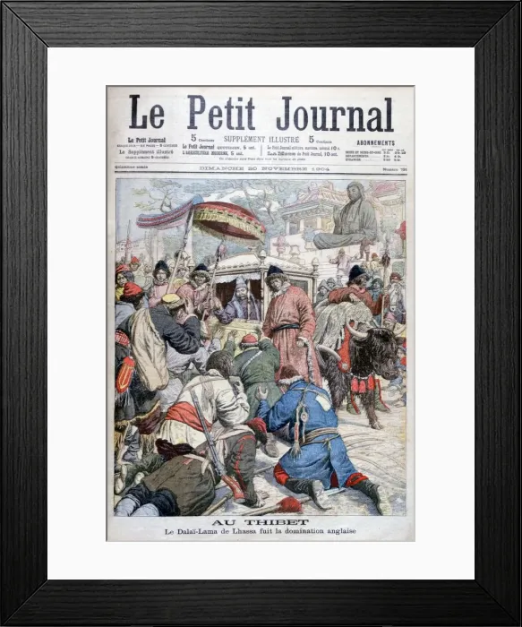 Framed Print : The 13th Dalai Lama fleeing the British invasion of Tibet, 1904 Framed Print : The 13th Dalai Lama fleeing the British invasion of Tibet, 1904