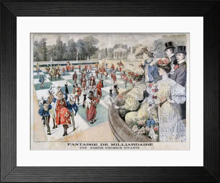 Framed Print : Fantasy of a billionaire: a human chess game, 1904 Framed Print : Fantasy of a billionaire: a human chess game, 1904