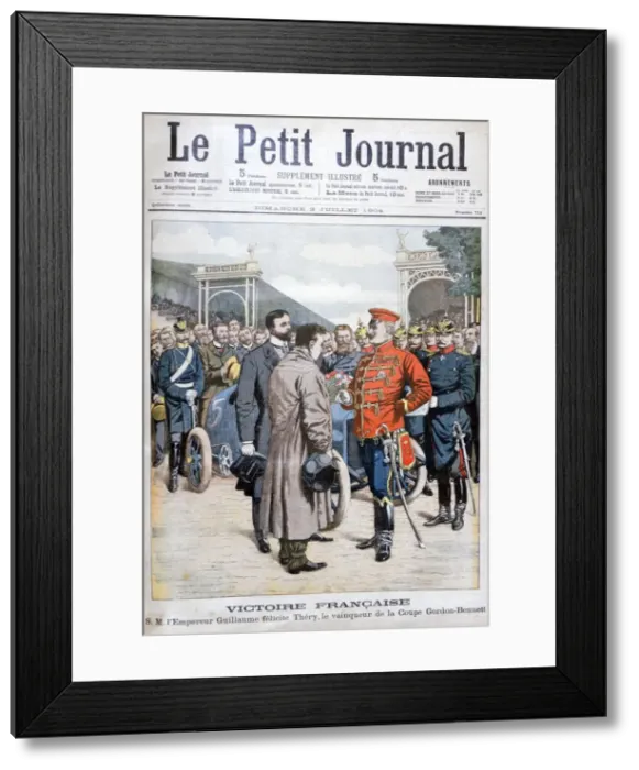 Framed Print : Frenchman Leon Thery, winner of the Gordon Bennett Cup in auto racing, 1904 Framed Print : Frenchman Leon Thery, winner of the Gordon Bennett Cup in auto racing, 1904
