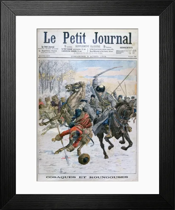 Framed Print : Cossacks fighting Manchus, Russo-Japanes War, 1904 Framed Print : Cossacks fighting Manchus, Russo-Japanes War, 1904