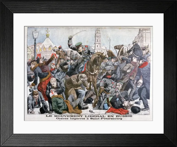 Framed Print : Serious fighting by the Liberal Movement in Russia, St Petersburg, 1904 Framed Print : Serious fighting by the Liberal Movement in Russia, St Petersburg, 1904