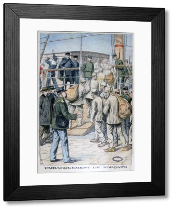 Framed Print : Embarkation of convicts for French Guiana, 1904 Framed Print : Embarkation of convicts for French Guiana, 1904