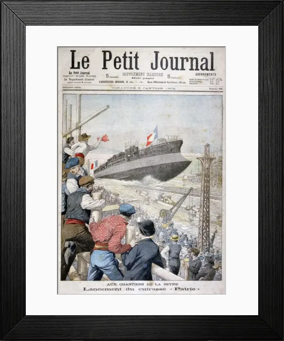Framed Print : Launch of the French battleship Patrie, Toulon, December 1903 (1904) Framed Print : Launch of the French battleship Patrie, Toulon, December 1903 (1904)