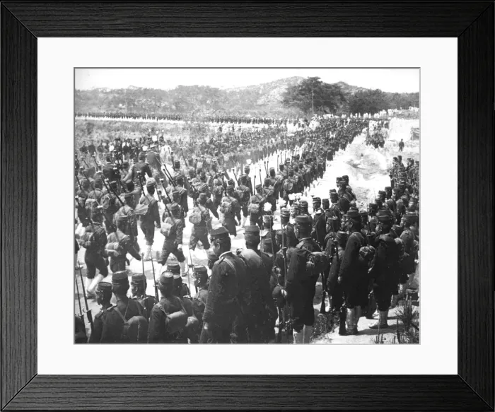 Framed Print : Japanese troops, Korea, c1900 Framed Print : Japanese troops, Korea, c1900