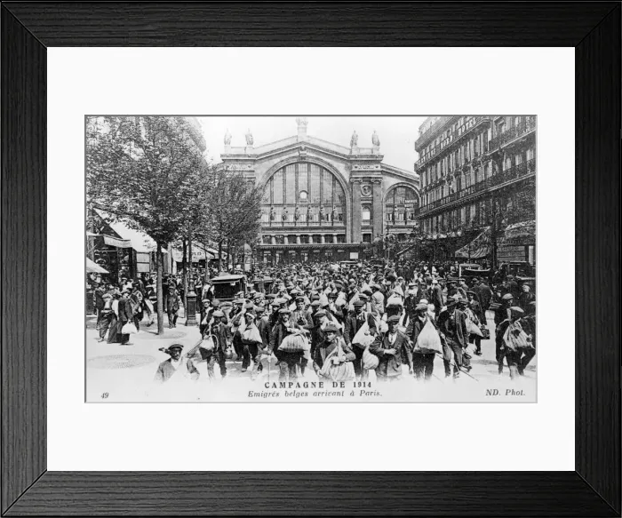 Framed Print : Belgians arriving in Paris, 1914 Framed Print : Belgians arriving in Paris, 1914