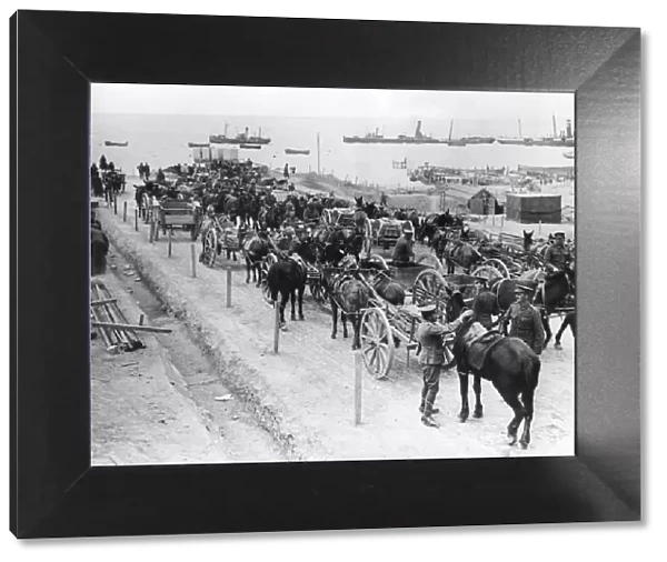 Horse drawn transportation, Allied operations in the Dardanelles, Turkey, 1915-1916