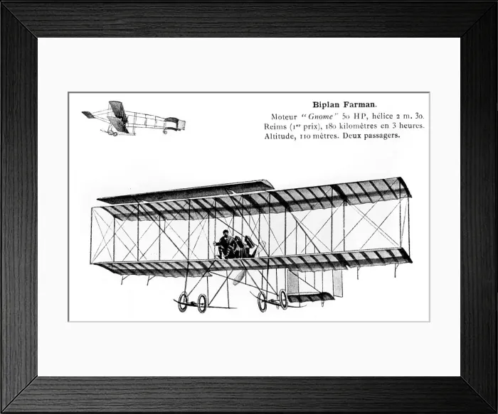 Framed Print : Farman biplane, 20th century Framed Print : Farman biplane, 20th century