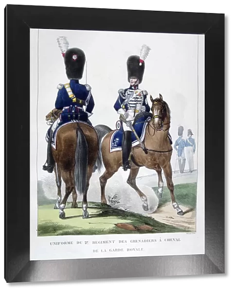 Uniform of the 2nd Regiment of Horse Grenadiers, France, 1823. Artist: Charles Etienne Pierre Motte